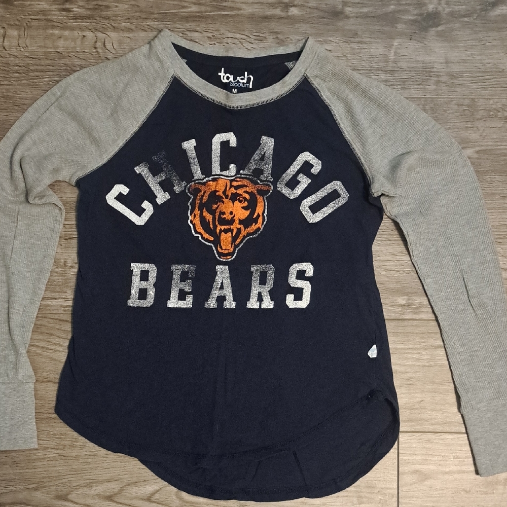 Chicago Bears Long Sleeve Raglan Tee - Navy/Gray